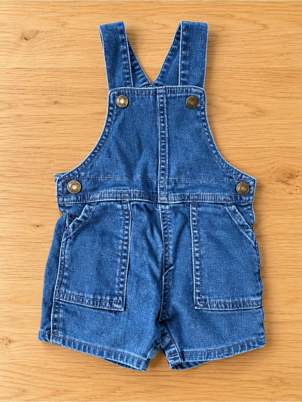 3/$10 Carter's Blue Denim Shortall Overalls 6M